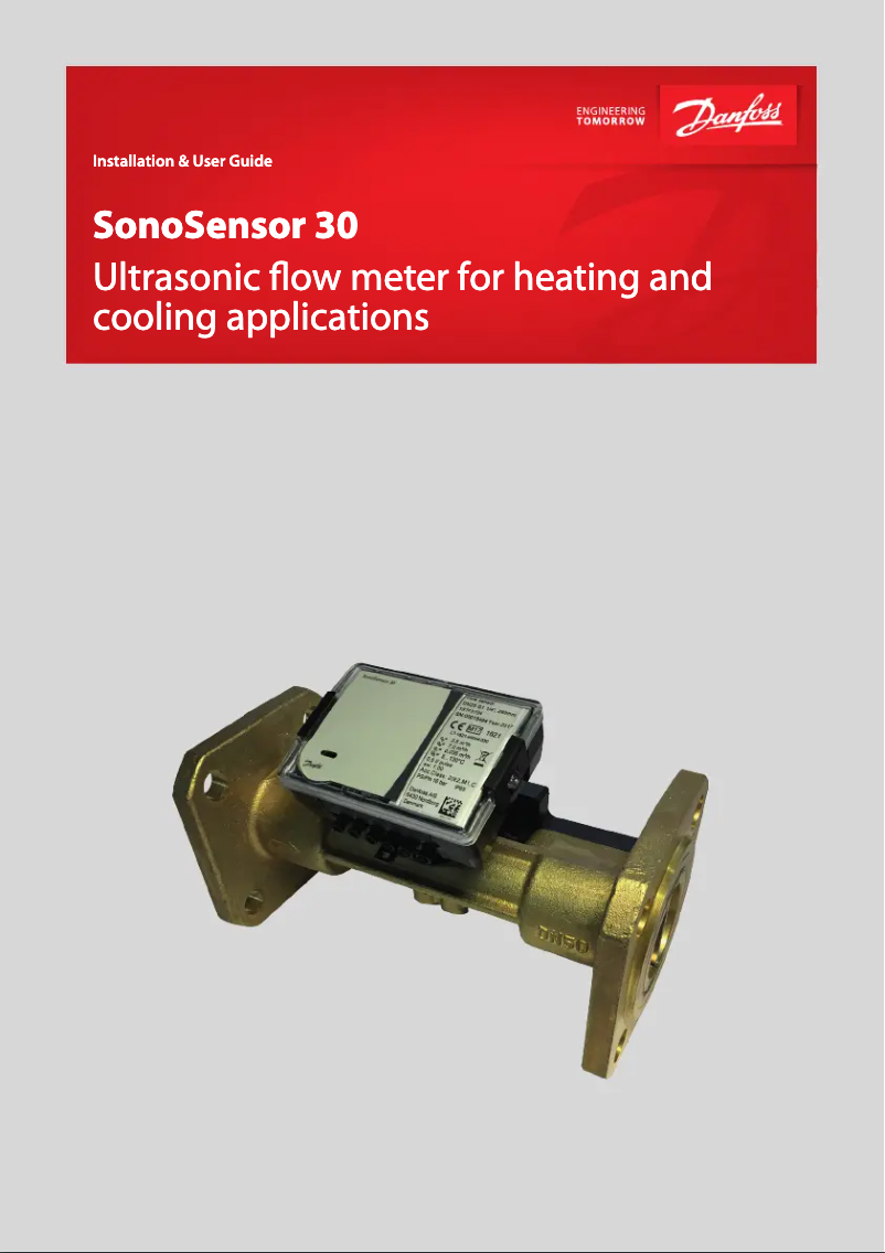 Page 1 of the manual Installation Guide Danfoss SonoSensor 30