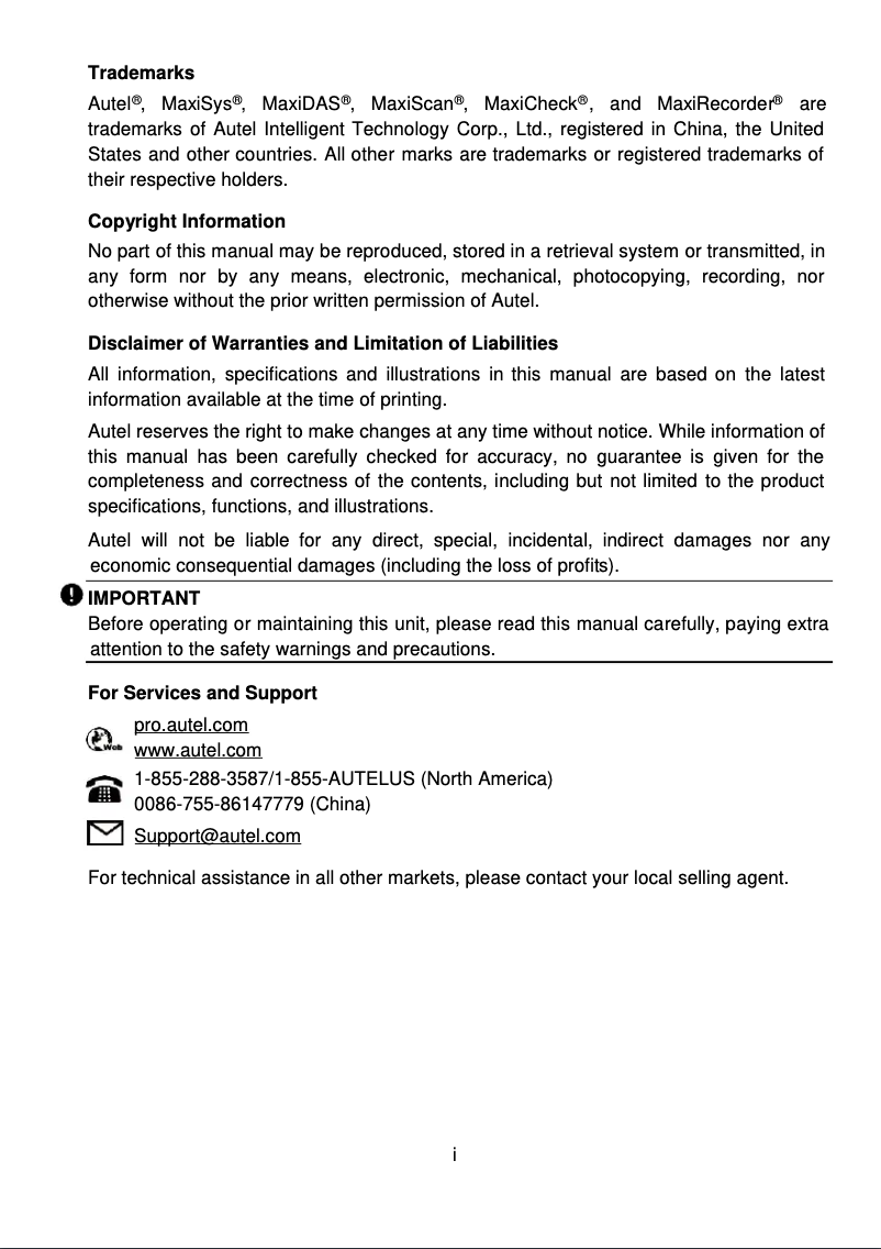 Page 1 de la notice Manuel utilisateur Autel MaxiBAS BT508