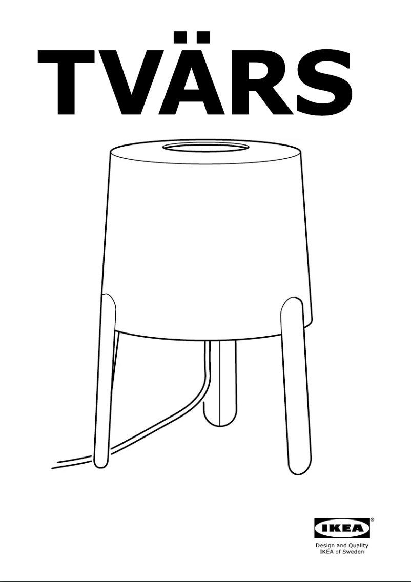 Page 1 de la notice Instructions / montage Ikea TVARS