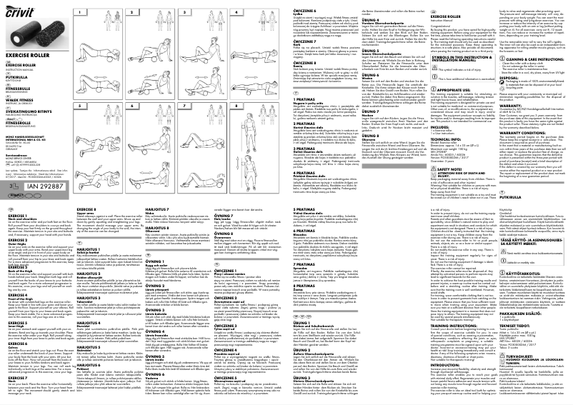 Page 1 of the manual User Manual Crivit IAN 292887