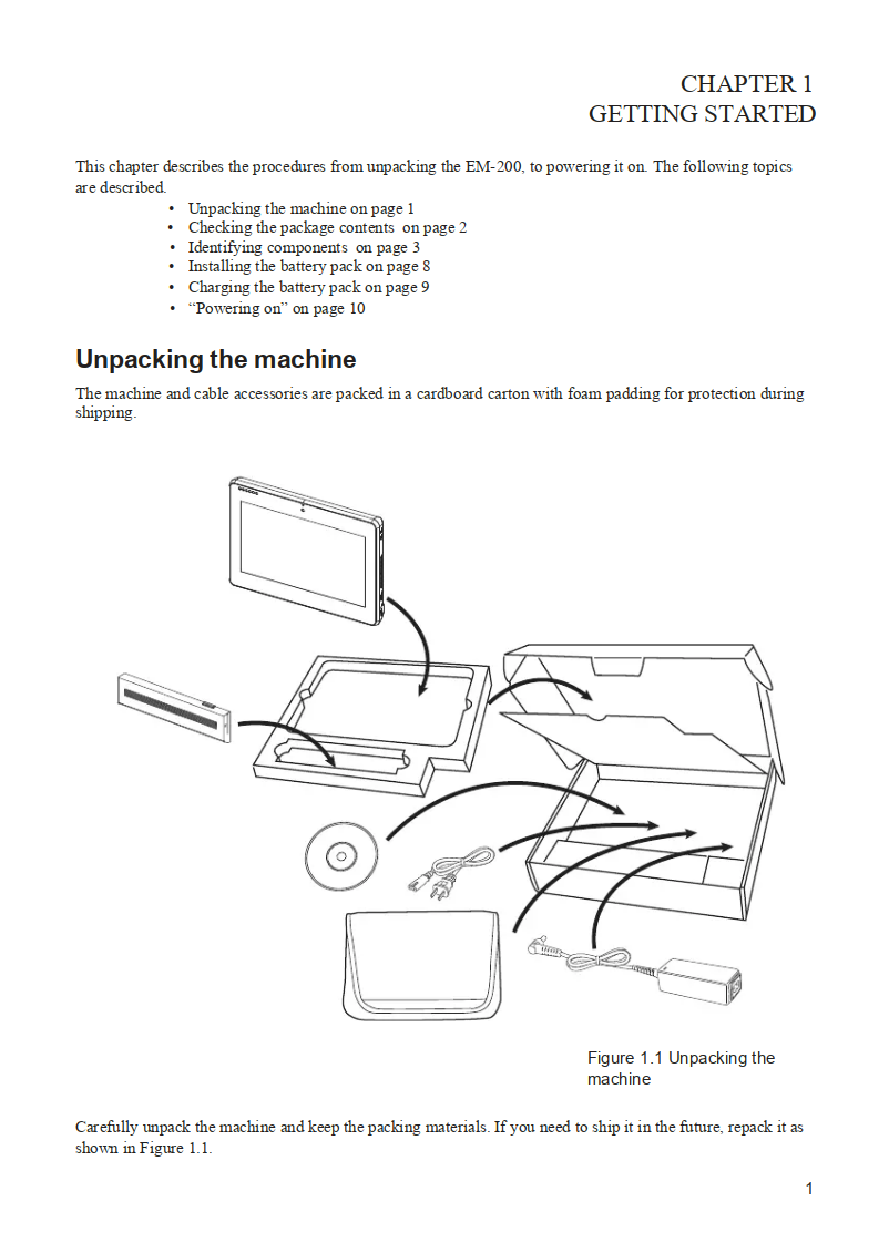 Page 1 de la notice Manuel utilisateur Partner Tech EM-200