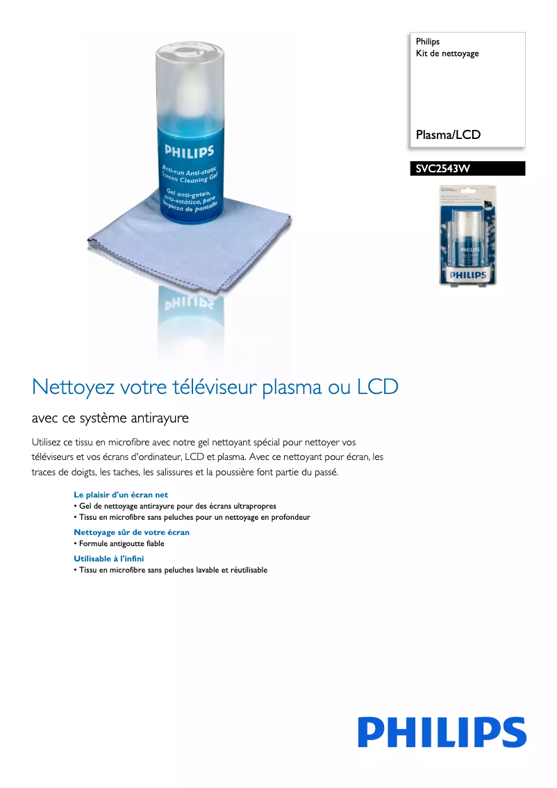 Page n°1 - Fiche technique Philips SVC2543W