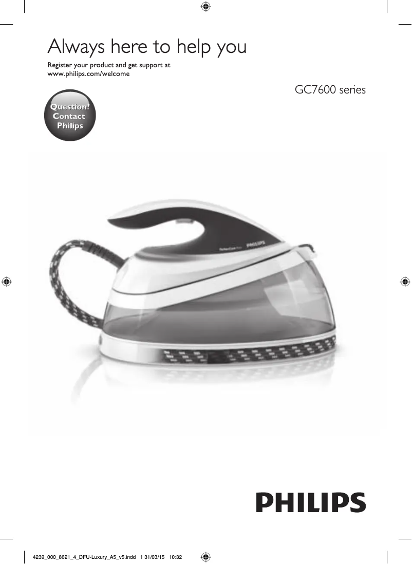 Página 1 del manual Manual de usuario Philips PerfectCare Pure GC7641