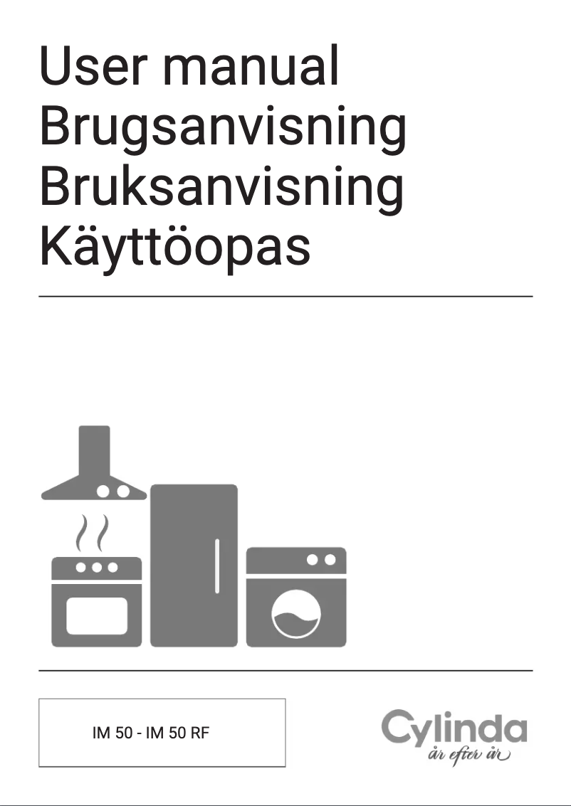 Page 1 de la notice Manuel utilisateur Cylinda IM 50 RF