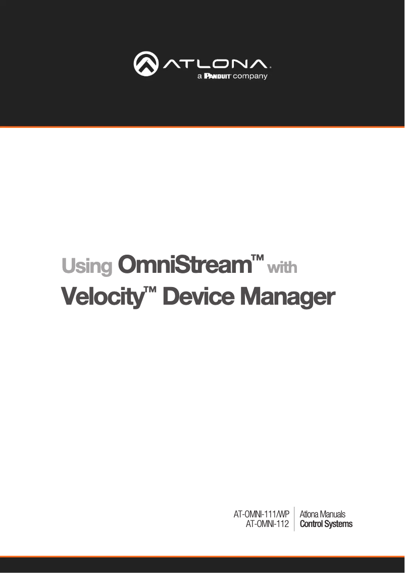 Page 1 de la notice Manuel utilisateur Atlona AT-OMNI-121