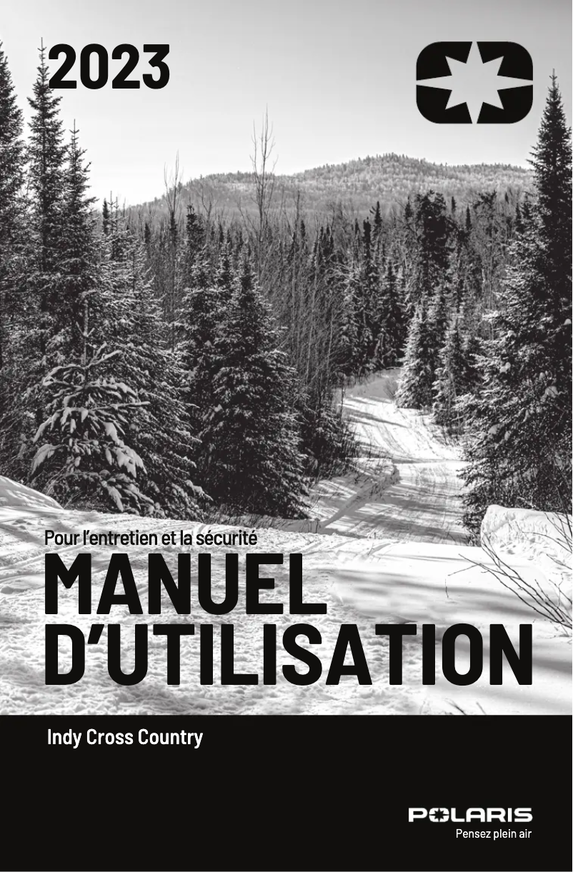 Page 1 de la notice Manuel utilisateur Polaris Indy Cross Country (2023)