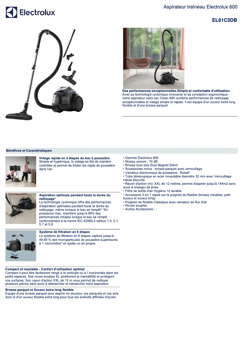 Página 1 del manual Manual de usuario Electrolux EL61C3DB