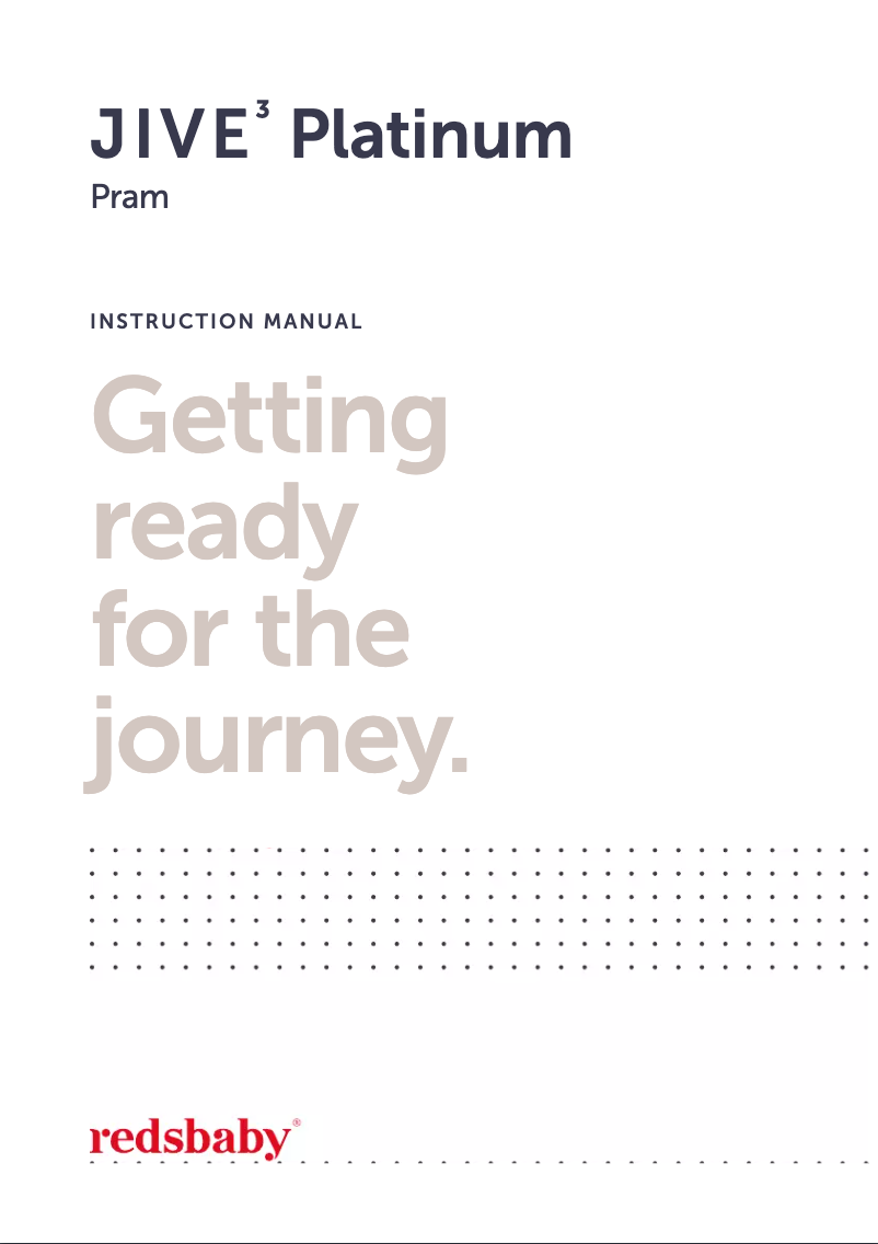 Page 1 de la notice Manuel utilisateur Redsbaby JIVE 3 Platinum