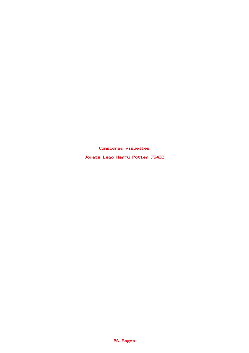 Page 1 de la notice Consignes visuelles Lego Harry Potter 76432