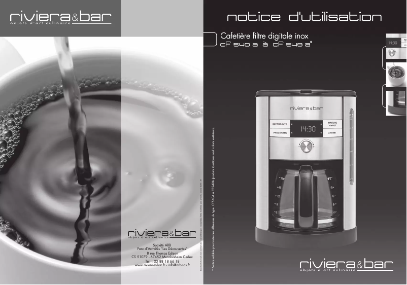 Page 1 de la notice Manuel utilisateur Riviera & Bar CF 549 A