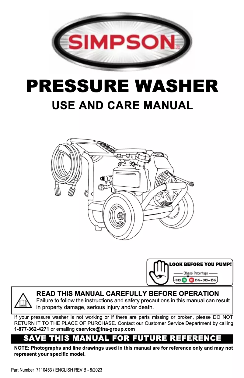 Página 1 del manual Manual de usuario Simpson Megashot MS61219