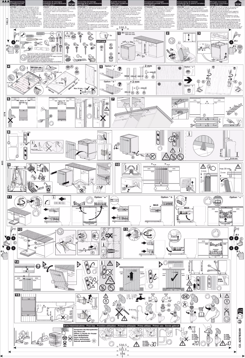 Page 1 de la notice Guide d'installation AEG FSB53627P