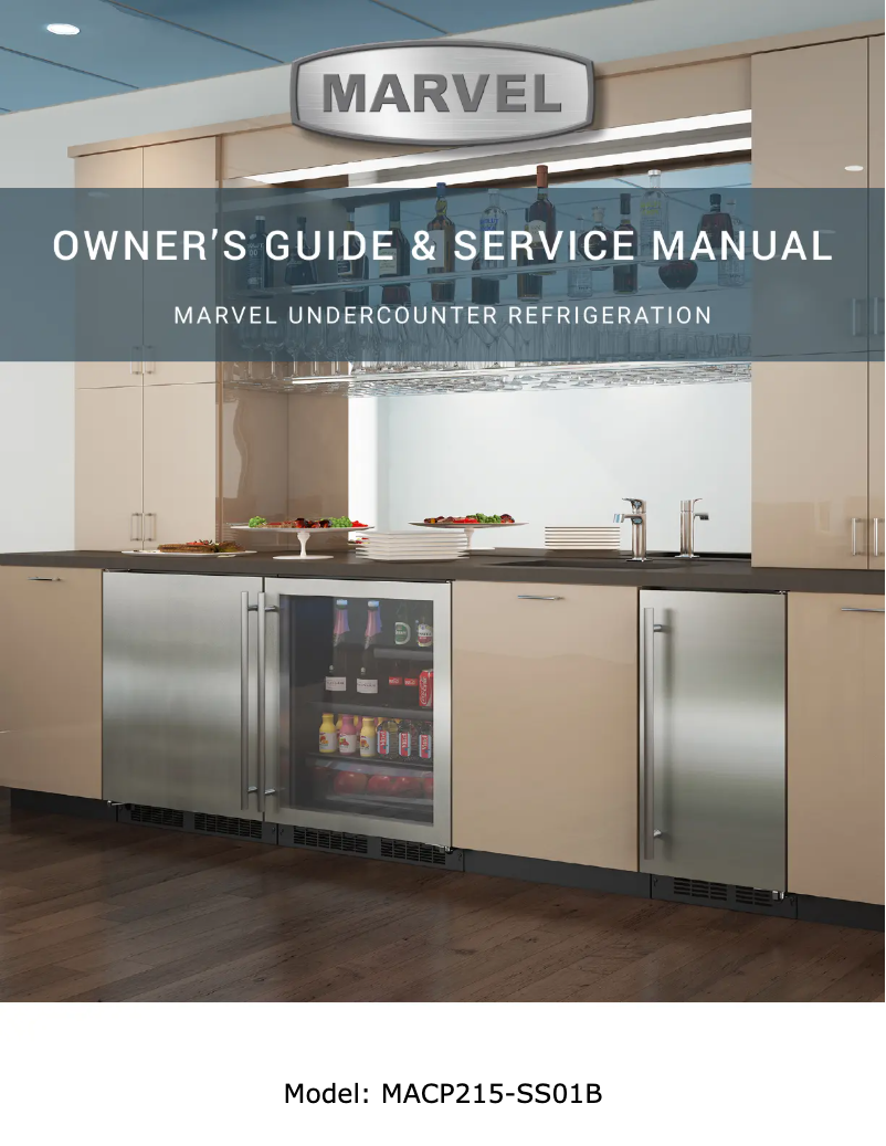 Page 1 de la notice Manuel utilisateur Marvel MACP215SS01B