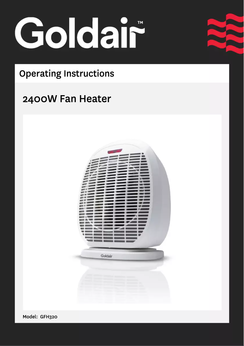 Page 1 de la notice Manuel utilisateur GoldAir GFH320