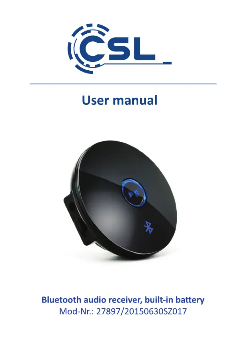 Page 1 de la notice Manuel utilisateur CSL 300666