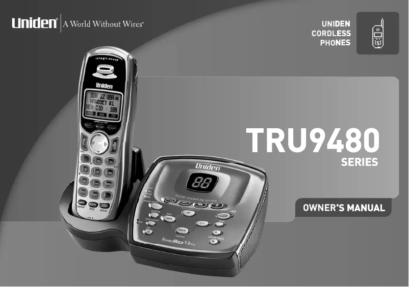 First page image of the manual for TRU 9480
