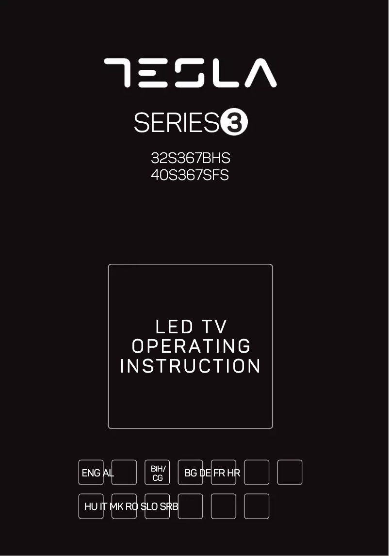 Page 1 de la notice Manuel utilisateur Tesla 40S367BFS