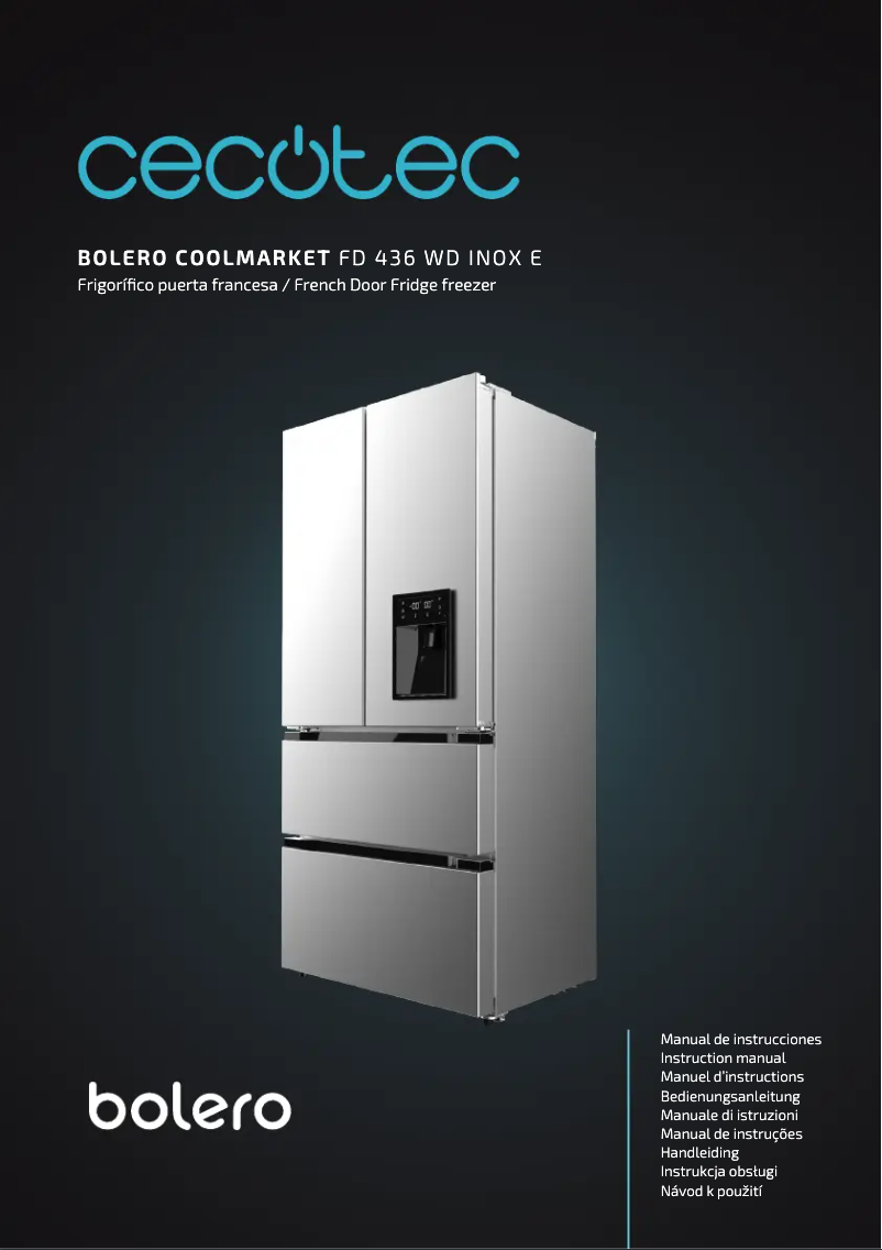 Página 1 del manual Manual de usuario Cecotec Bolero CoolMarket FD 436 WD E