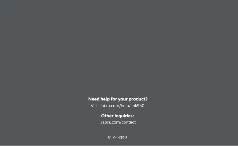 Page 1 de la notice Guide de démarrage rapide Jabra Link 950