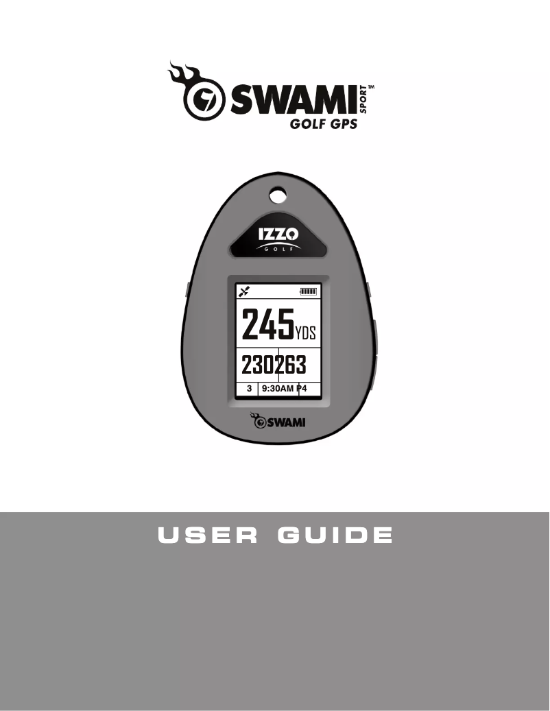 Page 1 of the manual User Manual Swami Izzo Golf