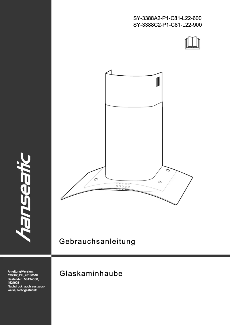 Page 1 de la notice Manuel utilisateur Hanseatic SY-3388C2-P1-C81-L22-900