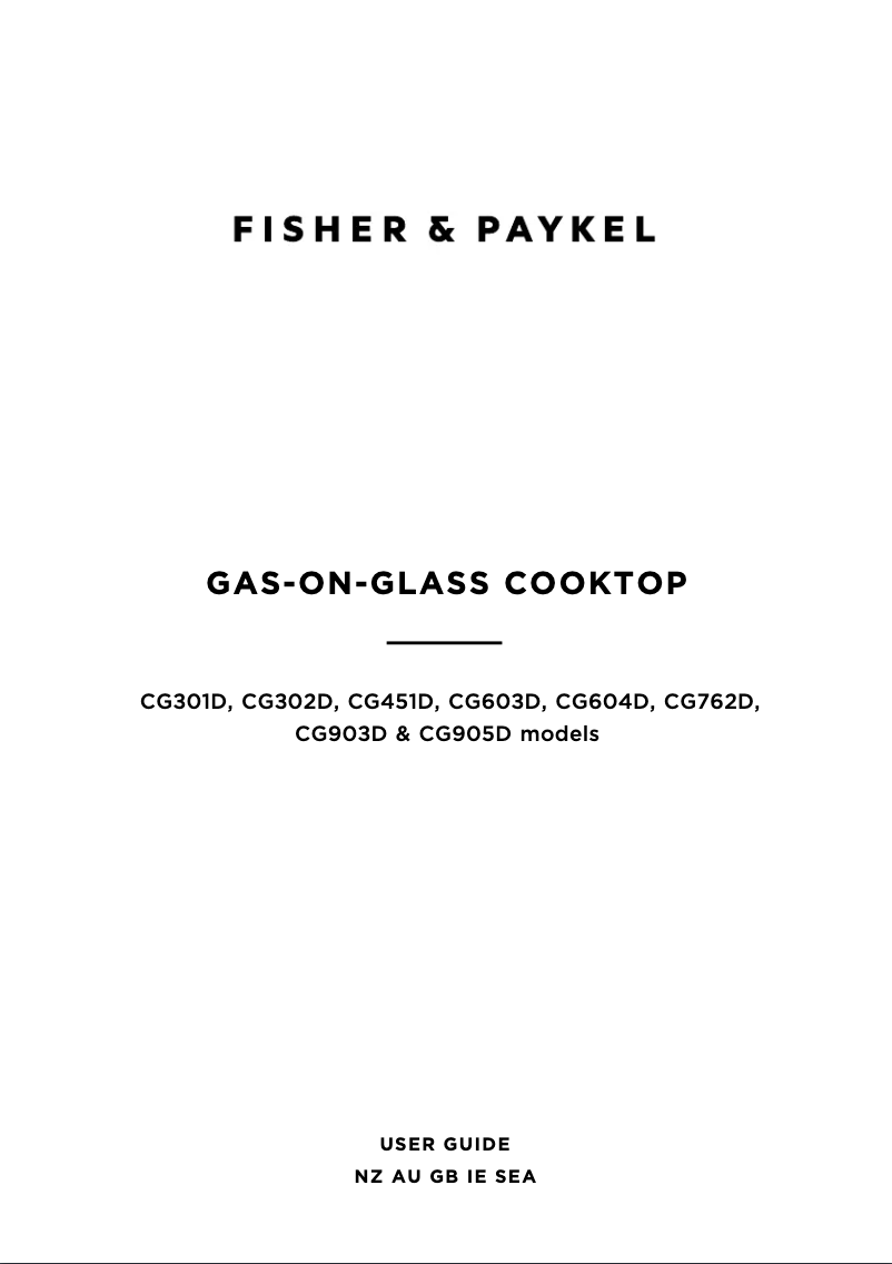 Página 1 del manual Manual de usuario Fisher & Paykel CG905DLPGB4