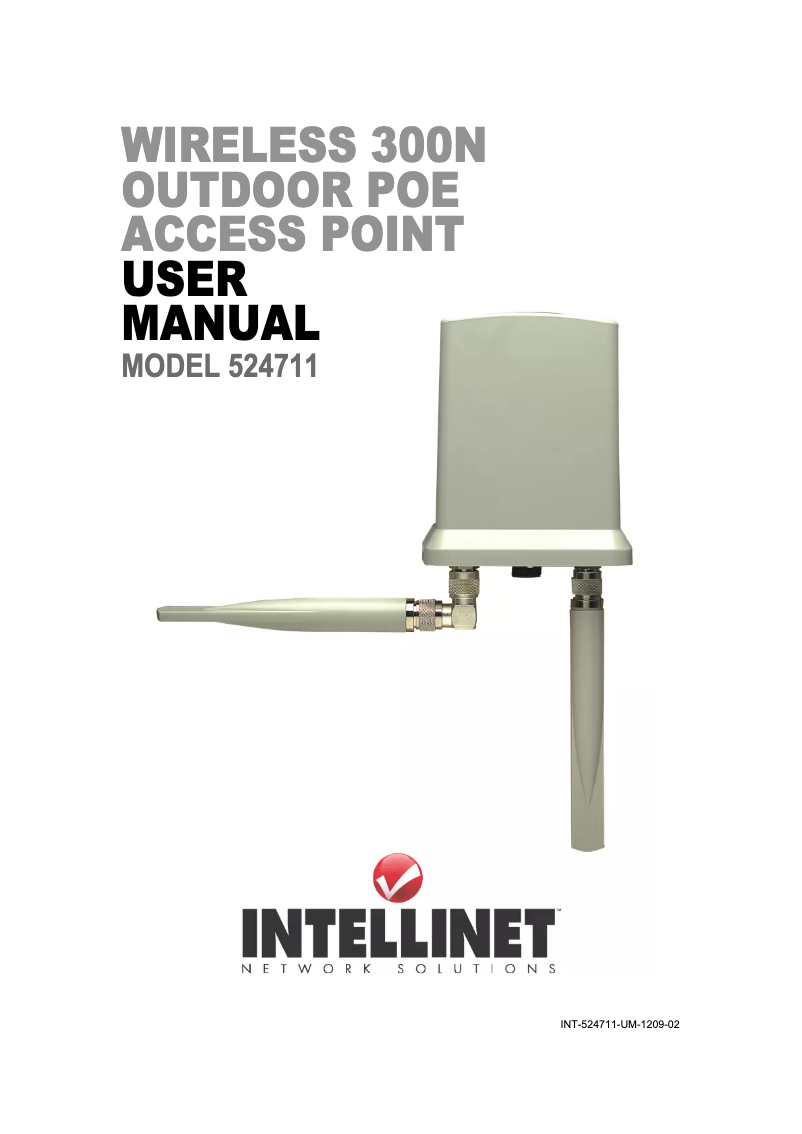 Page 1 de la notice Manuel utilisateur Intellinet 524711