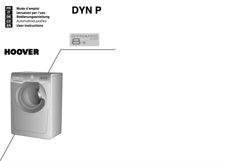 Página 1 del manual Manual de usuario Hoover DYN 8146P/L-S