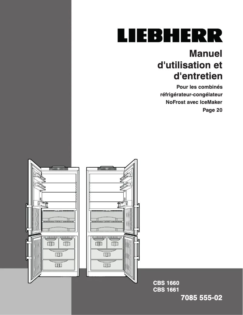 Page 1 de la notice Manuel utilisateur Liebherr SBSes 9063