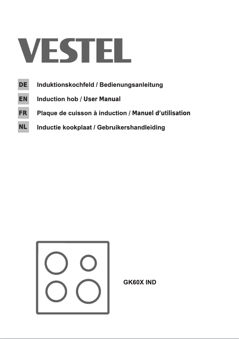 Page 1 de la notice Manuel utilisateur Vestel GK60XIND