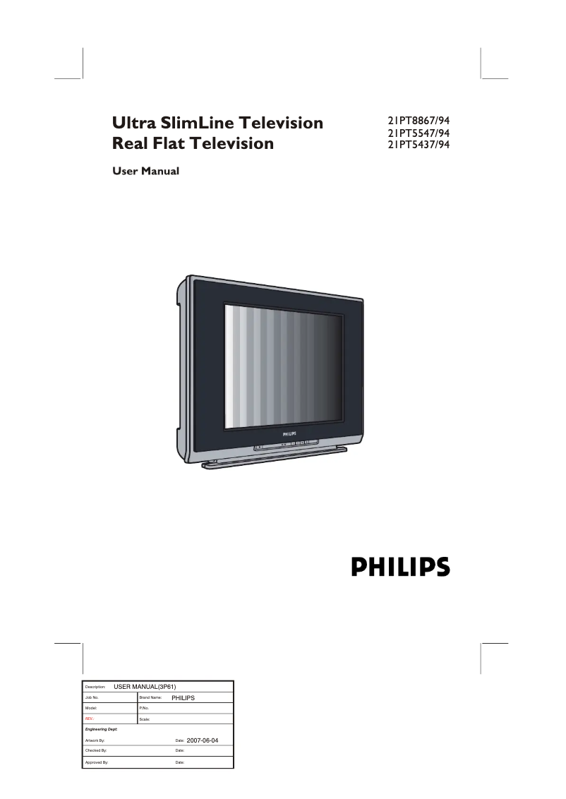 Page n°1 - Manuel utilisateur Philips 21PT8867