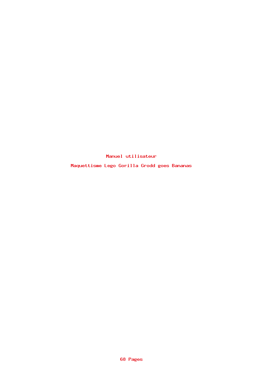 Page 1 de la notice Manuel utilisateur Lego Gorilla Grodd goes Bananas