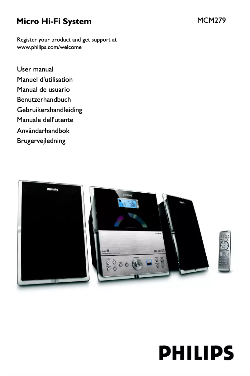 Page 1 de la notice Manuel utilisateur Philips MCM279
