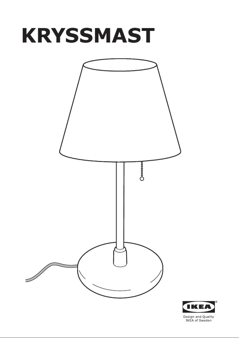 Page 1 de la notice Manuel utilisateur Ikea KRYSSMAST 604.963.28