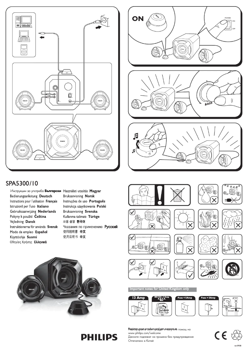 Page 1 de la notice Manuel utilisateur Philips SPA5300