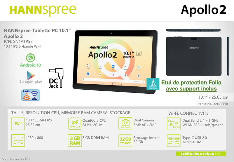 Page 1 of the manual User Manual Hannspree Pad Apollo 2