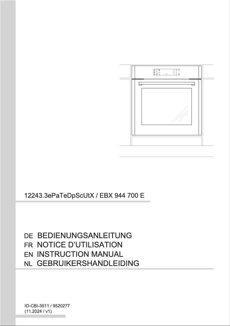 Page 1 de la notice Manuel utilisateur Amica EBX 944 700 E