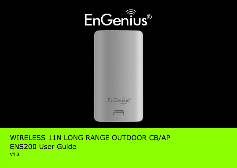 Page 1 de la notice Manuel utilisateur EnGenius ENS200