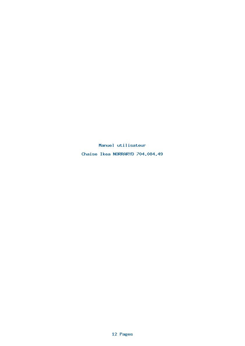 Page 1 de la notice Manuel utilisateur Ikea NORRARYD 704.084.49
