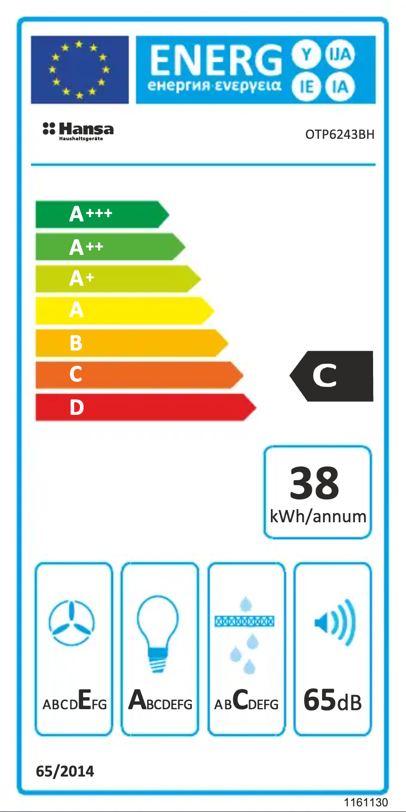 Página 1 del manual Manual de usuario Hansa OTP6243BH