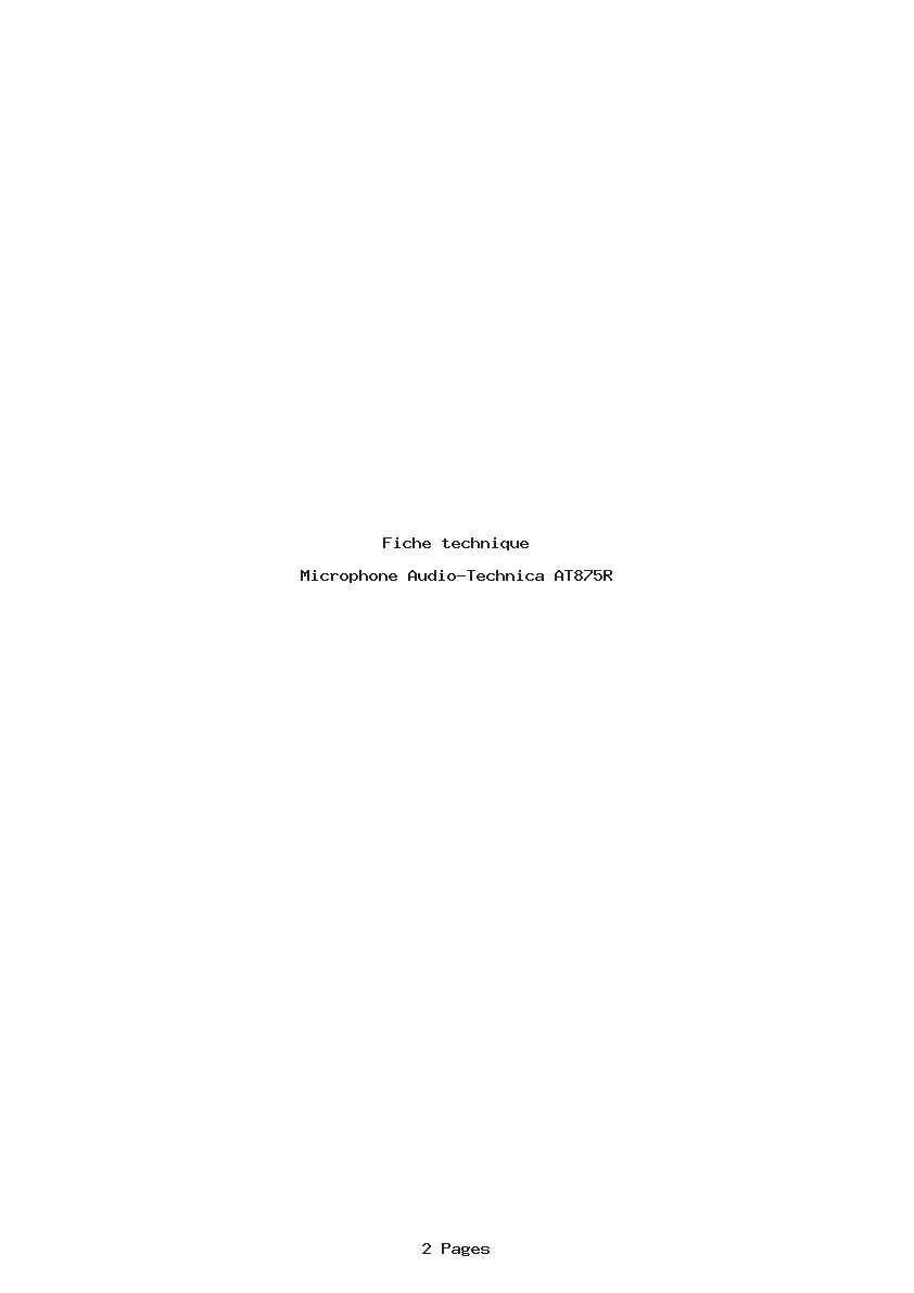 Image de la première page du manuel de l'appareil AT875R
