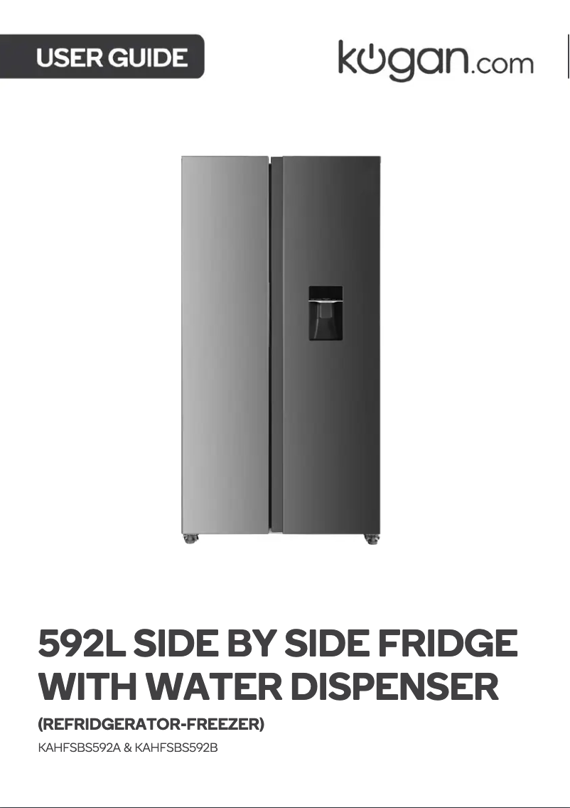 Page 1 de la notice Manuel utilisateur Kogan KAHFSBS592B