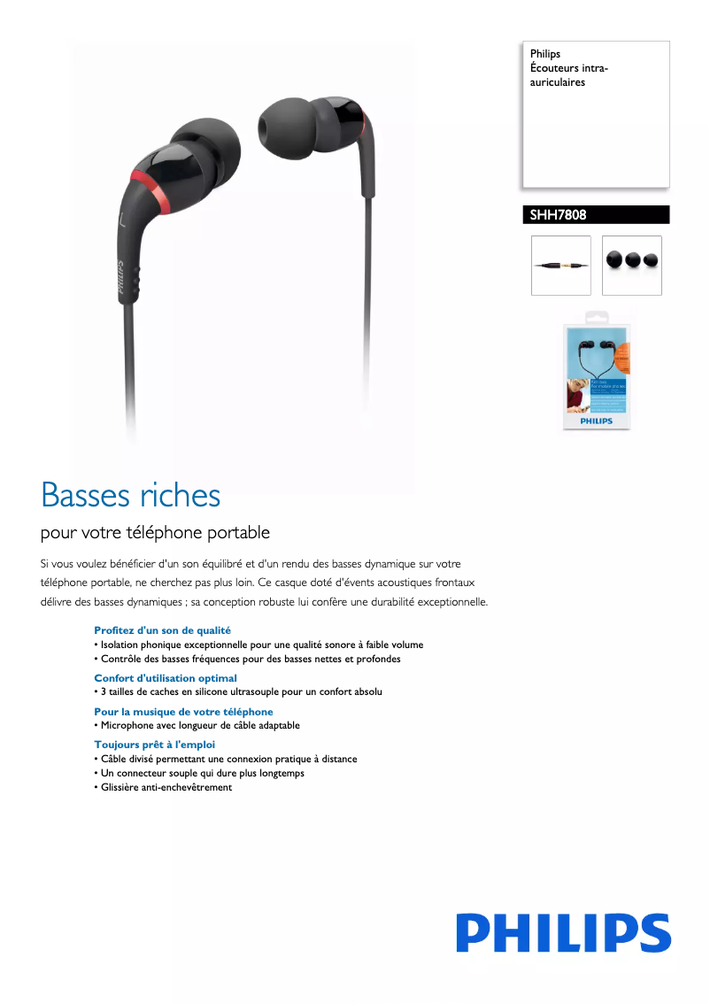 Página 1 del manual Manual de usuario Philips SHH7808