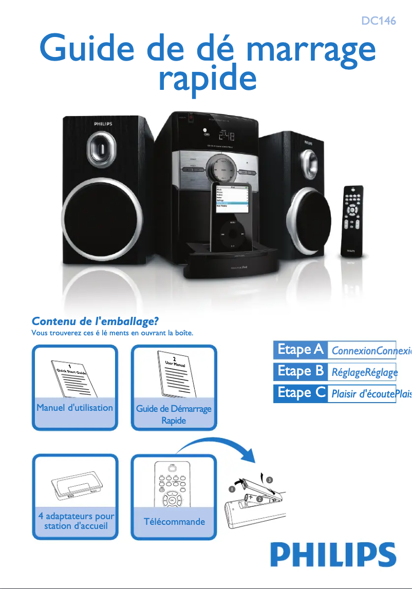 Página 1 del manual Guía de inicio rápido Philips DC146