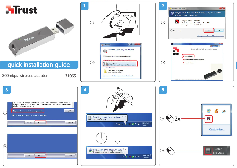 Page 1 de la notice Manuel utilisateur Trust 31065