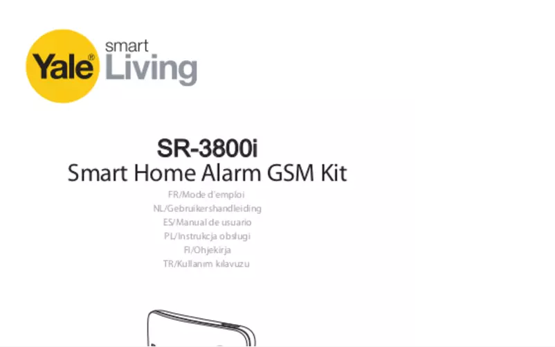 Page 1 of the manual User Manual Yale Smart Home Pro SR-3800i
