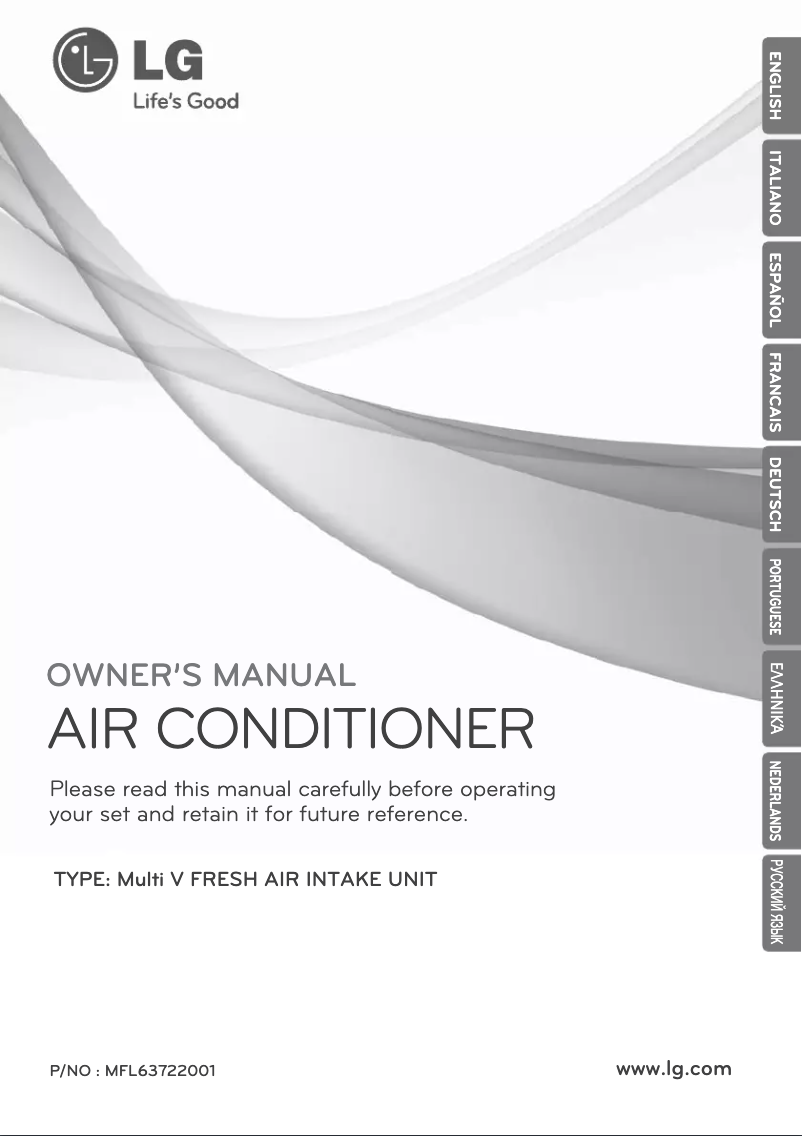 Page 1 de la notice Manuel utilisateur LG MULTI V URNU76GB8Z2