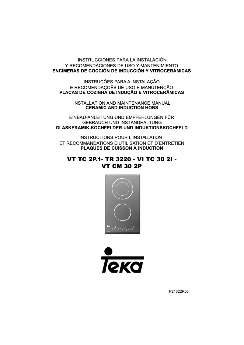 Page 1 de la notice Manuel utilisateur Teka VI TC 30 2I
