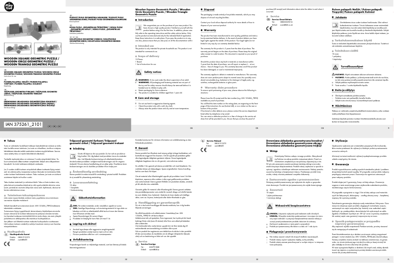 Page 1 de la notice Manuel utilisateur Playtive HG07591