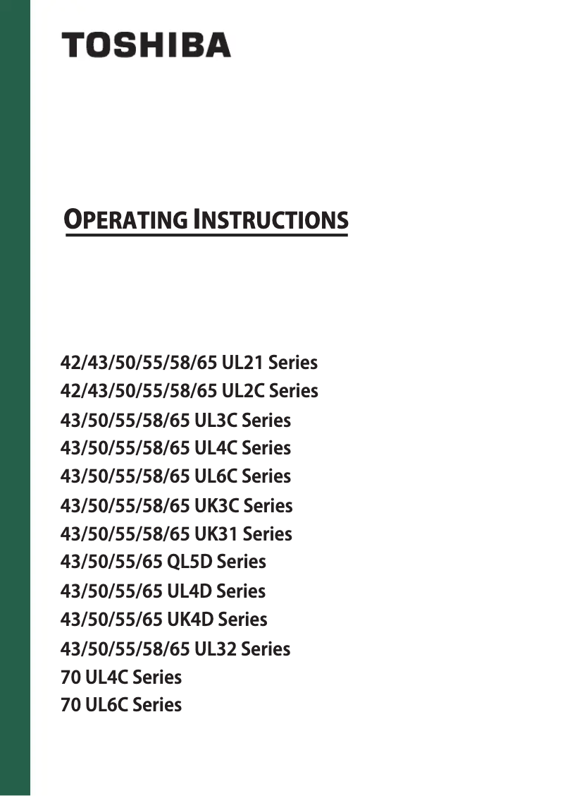 Página 1 del manual Manual de usuario Toshiba 50UK4D63DB